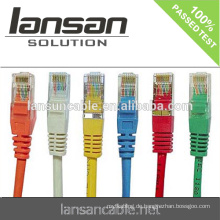 UTP Patch Cord, UTP Cat.5, Cat.5e, Cat6, Cat6a Kabel, ETL verifiziert